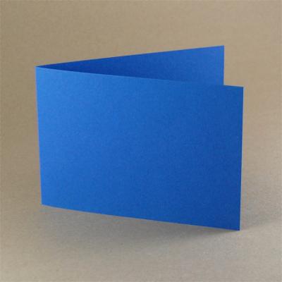 100 blaue Recycling-Klappkarten 11,5 x 16,5 cm