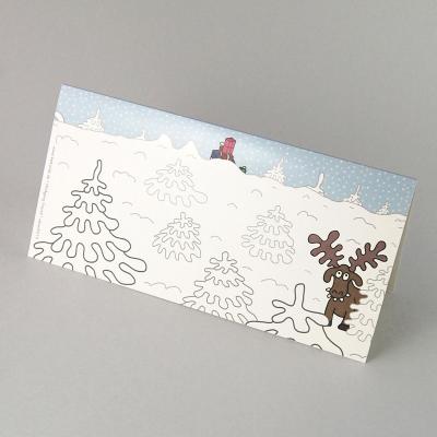 10 Weihnachtskarten mit Kuverts: witzige Geschenkepyramide