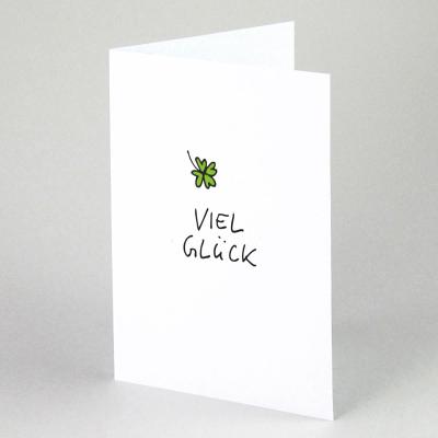 10 Recycling-Glückwunschkarten mit Kuverts: Kleeblatt