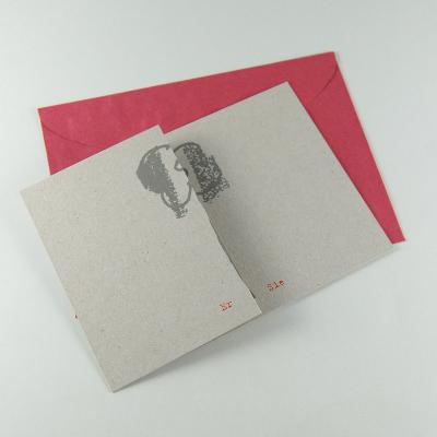 10 Recycling-Karten zur Geburt : Er - Sie - Es (mit rotem Kuvert)