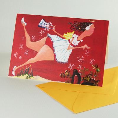 10 Weihnachtskarten mit Kuverts: Elfe XXL