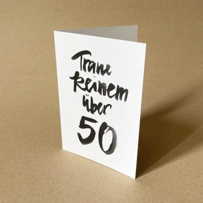 10 witzige Recycling-Karten mit Umschlägen: Traue keinem über 50