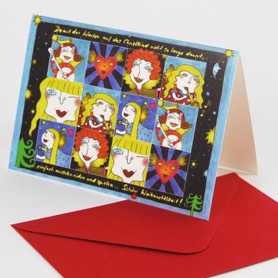 10 Vor-Weihnachtskarten mit roten Umschlägen: Paare suchen