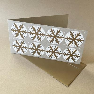 10 Recycling-Weihnachtskarten mit Umschlag: Schneegestöber