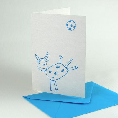 10 Fußball-Karten mit Umschlag: Freistoß