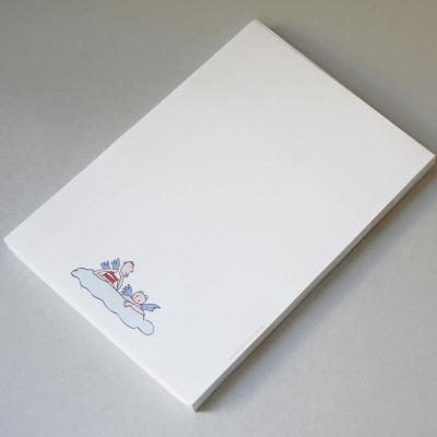 100 Bogen Weihnachts-Briefpapier: zwei Engelchen auf einer Wolke