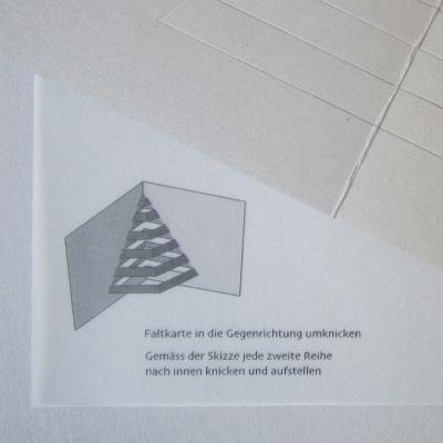 transparentes Einlegeblatt für den Schreibtischweihnachtsbaum