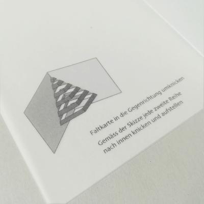transparentes Einlegeblatt für den Schreibtischweihnachtsbaum