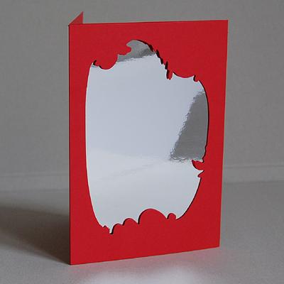 rote Passepartoutkarte 16,5 x 11,5 cm (PopSet ziegelrot 320 g/qm)