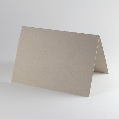 sandgraue Recycling-Klappkarte 16,5 x 11,5 cm  (Graupappe ca. 350 g/qm)