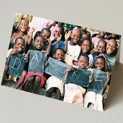 Grußkarte mit Spende für Burundikids e.V.: Danke