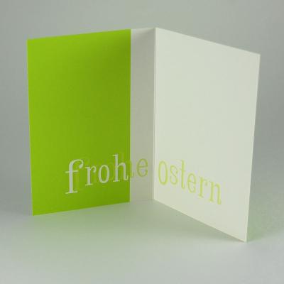 hellgrüne Recycling-Osterkarte: frohe ostern