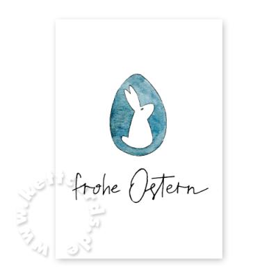 Recycling-Osterkarte: frohe Ostern