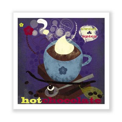 quadratische Grußkarte: hot chocolate