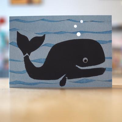 handgemachte Grußkarte: Walfisch
