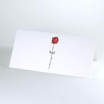 Grußkarte: eine rote Rose