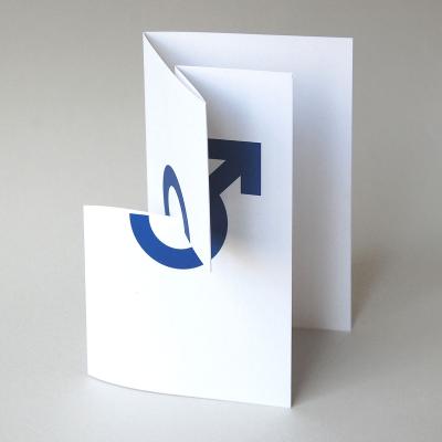 Design-Hochzeitskarte: blauer Ring