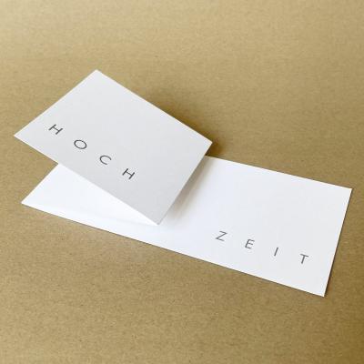 Hochzeitskarte: HOCH ZEIT (silberner Druck)