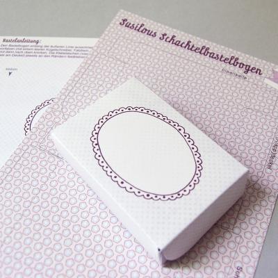 susilous Bastelbogen: Schachtel mit Medaillon