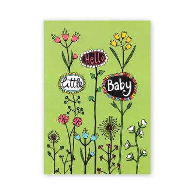 Postkarte zum Gratulieren: Hello little Baby