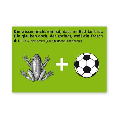 Fußball-Postkarte: Frosch