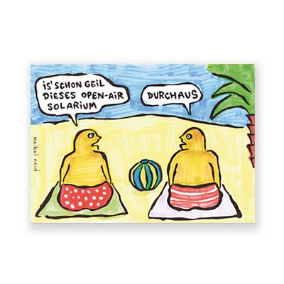 Postkarte aus dem Urlaub: Am Strand