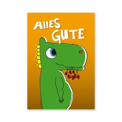 Postkarte: Alles Gute - Krokodil