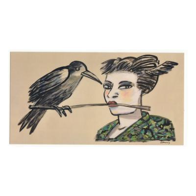 Postkarte: Makelloses Schicksal eines Paradiesvogels