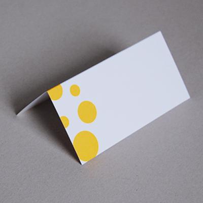 Tischkarte / Minikarte: orange Kreise