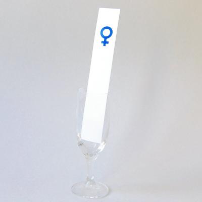 blaue Tischdeko für Frauen (Venussymbol)