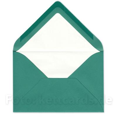 tannengrüner gefütterter Umschlag, 12,3 x 17,7 cm