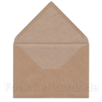 brauner Recycling-Umschlag, 12,5 x 17,6 cm