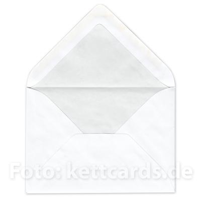 weißer, gefütterter Umschlag, 12 x 17,5 cm