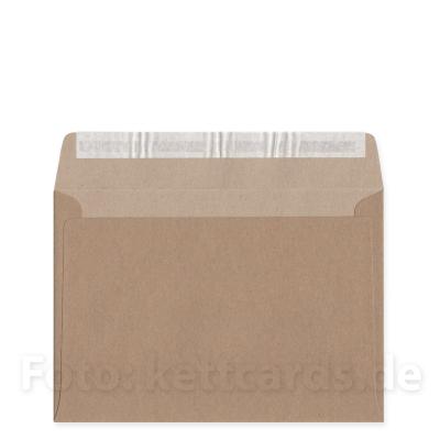 brauner, haftklebender Recycling-Umschlag, DIN C5