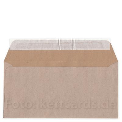 sandgrauer, haftklebender Recycling-Umschlag, DIN C6/5