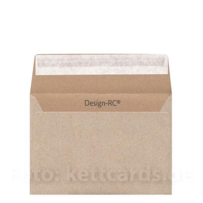 sandgrauer, haftklebender Recycling-Umschlag, DIN C6