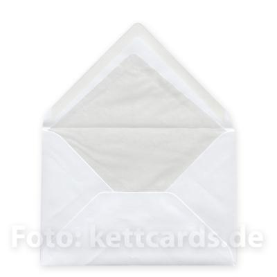 weißer, gefütterter Umschlag, DIN C6