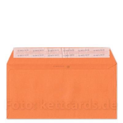 oranger, haftkebender Umschlag, DIN lang