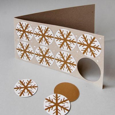 Recycling-Weihnachtskarte: Schneegestöber (vorgestanzt)