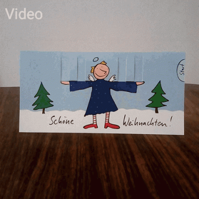 Adventskarte zum Basteln: Schöne Weihnachten!