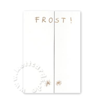 Recycling-Weihnachtskarte: Frost! - Frohes Fest!