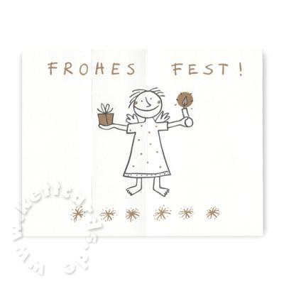 Recycling-Weihnachtskarte: Frost! - Frohes Fest!