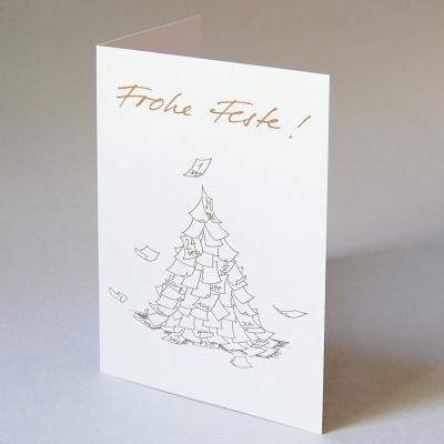 Recycling-Weihnachtskarte: Frohe Feste!