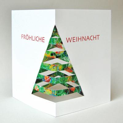 Weihnachtskarte mit Stanzung: FRÖHLICHE WEIHNACHT