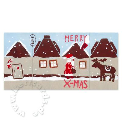 Recycling-Weihnachtskarte zum Basteln: Das ist das Haus