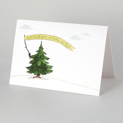 witzige Weihnachtskarte: Ceci n´est pas un arbre de Noël