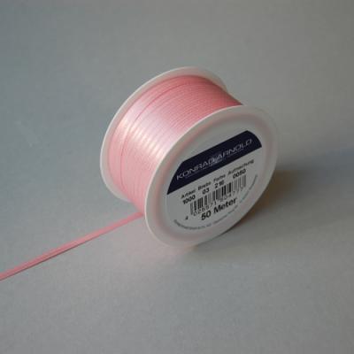 rosa Satinband, 3 mm