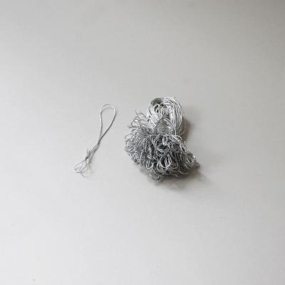 100 elastische Silberkordeln, 9,5 cm