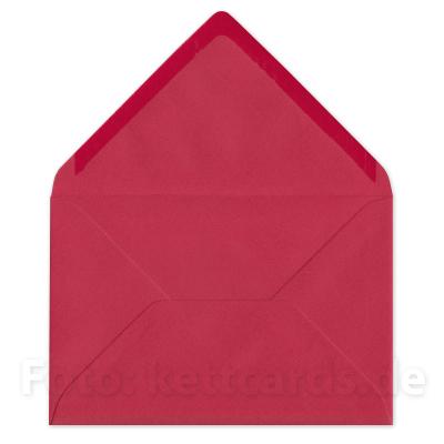 10 Hochzeitseinladungen mit roten Kuverts: Wir heiraten