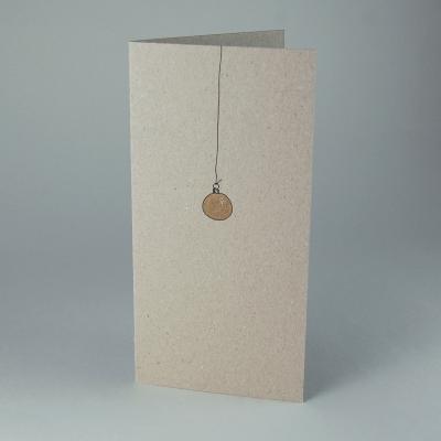 10 Recycling-Weihnachtskarten mit goldenem Umschlag: Minimaleinsatz